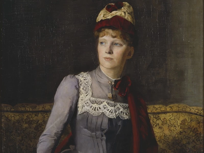 1857-Mina Carlson-Bredberg - La signora Anna Flensburg, sorella dell'artista - Museo Nazionale